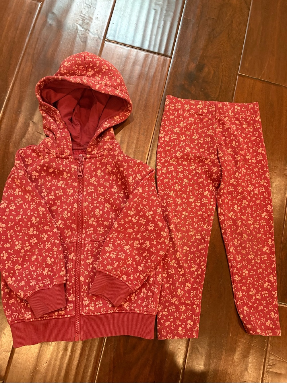 Floral Hoodie & Leggings Set EUC